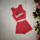 Комплект для девочки, топ с шортами "London" малиновый